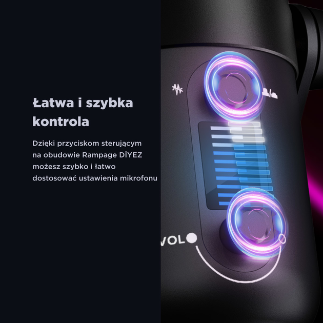 Mikrofon Rampage DİYEZ Beyaz RGB Black (8680096139260) - obraz 9