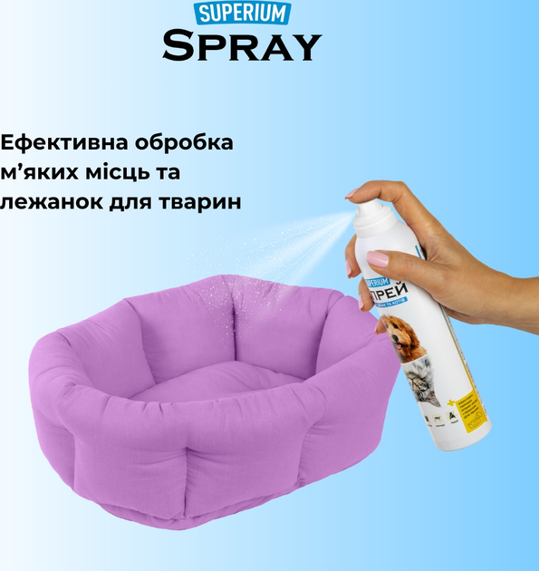 Спрей від кліщів, бліх, комарів та ґедзів SUPERIUM для собак та котів 300 мл (9129Collar / 4823089350301) - зображення 5