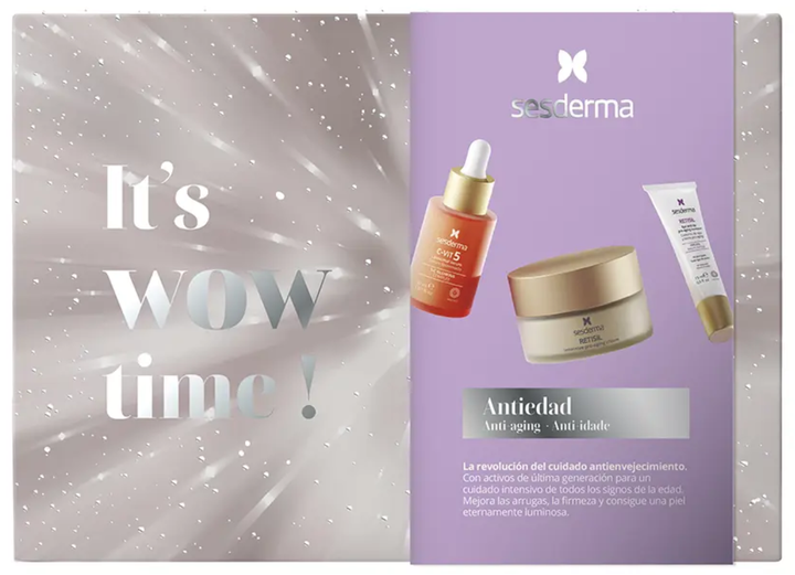 Zestaw do pielęgnacji twarzy Sesderma Krem regenerujący Pro-Aging 50 ml + Serum rozjaśniające C-Vit 5 30 ml + Krem pod oczy Pro-Aging 15 ml (8429979483898) - obraz 1