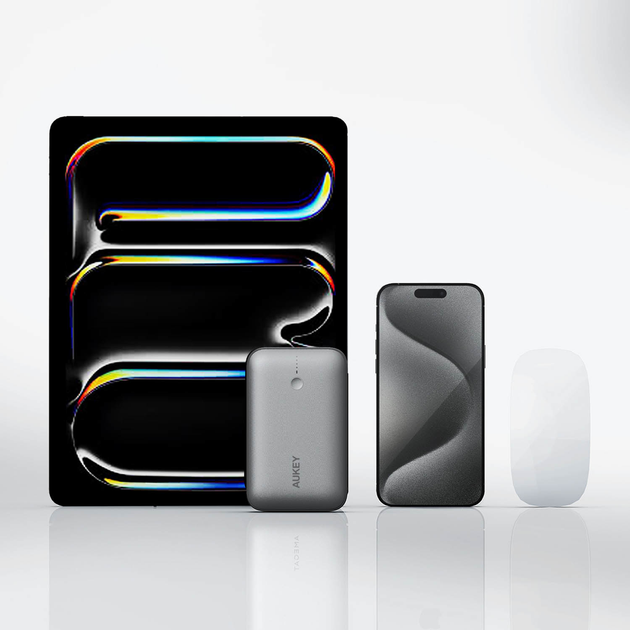 Powerbank AUKEY Spark Mini 20000 mAh, USB-C 22.5W, USB-A Silver (PB-Y57) - obraz 6