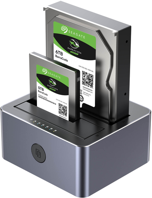 Станція клонування Unitek Y-3026GY01-EU для SSD/HDD 2 x SATA 2.5''/3.5'' USB 3.0 5Gbps - зображення 3