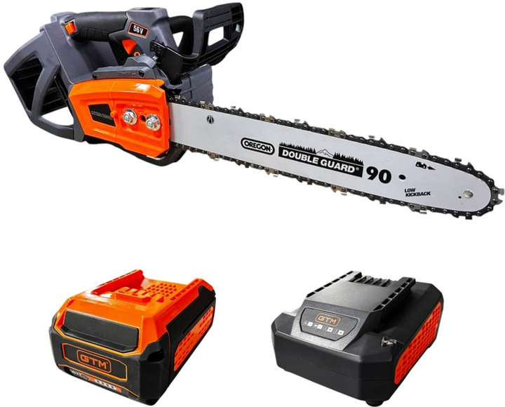 Пила цепная акуммуляторная GTM CSTH56/1800BL KIT 56 В шина 35 см цепь 3/8P 11 мм 25 Ач + зарядное устройство (CSTH56/1800BL_KIT) - изображение 1