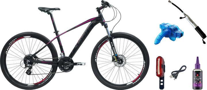 Набір Велосипед Ardis Tucan 27.5" 18" 2023 Фіолетовий + Ліхтар задній Jing Yi JY-6055T + Насос Bee Pumps ZF-025-1 алюмінієвий + Мийка для ланцюга Kenli KL-7000 + Мастило для ланцюга WELDTITE 03047 100 мл (0261-180-3+04607+10240_bpm+32130_knl+LUB-77-27) від Rozetka на платформі USKIDKA Акція на Набір Велосипед Ardis Tucan 27.5" 18" 2023 Фіолетовий + Ліхтар задній Jing Yi JY-6055T + Насос Bee Pumps ZF-025-1 алюмінієвий + Мийка для ланцюга Kenli KL-7000 + Мастило для ланцюга WELDTITE 03047 100 мл (0261-180-3+04607+10240_bpm+32130_knl+LUB-77-27) від Rozetka