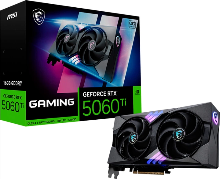 Відеокарта MSI PCI-Ex GeForce RTX 5060 Ti GAMING OC 16GB GDDR7 (128bit) (2662/28000) (HDMI, 3 x DisplayPort) (RTX 5060 Ti 16G GAMING OC) - зображення 6