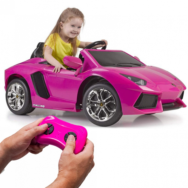 Samochód elektryczny dla dzieci Feber Lamborghini Aventador Pink 6V 12394 (8411845015432) - obraz 5