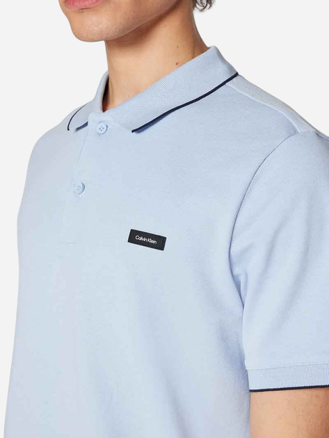 Поло довге чоловіче Calvin Klein K10K112751-CGK M Блакитне (8720109267860) - зображення 3