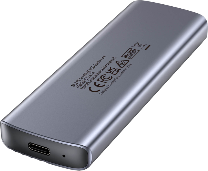 Зовнішня кишеня Unitek S1241B01 для M.2 PCIe NVMe SSD USB-C 10Gbps - зображення 3