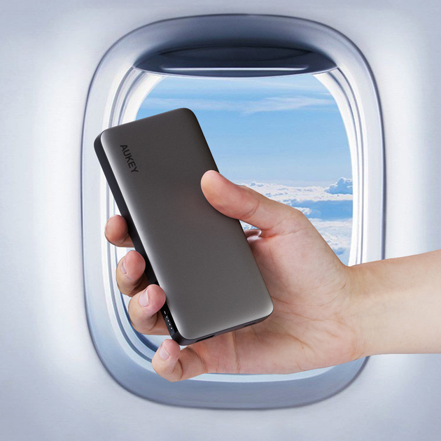 Powerbank AUKEY 10000 mAh, USB-C PD 30W, USB-A 22.5W Grey (PB-Y41) - obraz 10