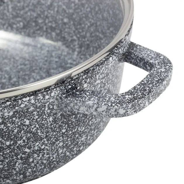 Кастрюля Kamille 20 см * 8,0 см из литого алюминия с антипригарным покрытием "Snow marble" и стеклянной крышкой - Фото 9 Кастрюля Kamille 20 см * 8,0 см из литого алюминия с антипригарным покрытием "Snow marble" и стеклянной крышкой - изображение 9