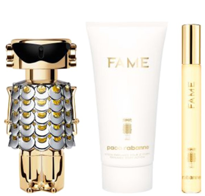 Zestaw dla kobiet Paco Rabanne Fame Intense Woda perfumowana 50 ml + Balsam do ciała 75 ml + Miniatura 10 ml (3349668634996) - obraz 2