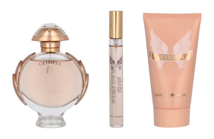 Zestaw dla kobiet Paco Rabanne Olympea Woda perfumowana 50 ml + Balsam do ciała 75 ml + Miniatura 10 ml (3349668635368) - obraz 3