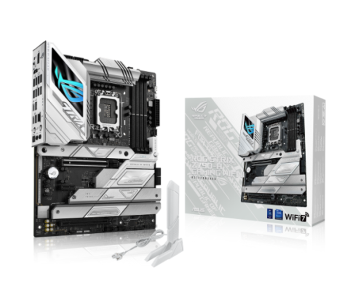 Материнська плата LGA1700, Asus ROG STRIX Z790-A GAMING WIFI II, Z790, 4xDDR5, Int.Video(CPU), 4xSATA3, 5xM.2, 1xPCI-E 5.0 x16, 1xPCI-E 4.0 x16, 1xPCI-E 3.0 x1, ALC4080 + SV3H712, Intel 2.5Gb, WiFi 7, Bluetooth 5.4, 10xUSB3.2/6xUSB2.0, HDMI/DP, ATX - изображение 1
