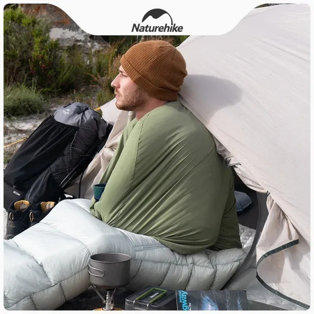 Підкладка для спального мішка Naturehike CNH22SD016, нейлон, зелена - изображение 4