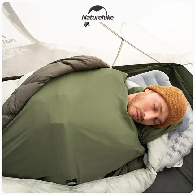 Підкладка для спального мішка Naturehike CNH22SD016, нейлон, зелена - изображение 5