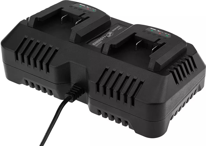 Зарядний пристрій подвійний для акумуляторів Graphite Energy+ 230V 58G085-1 (5902062996749) - зображення 3