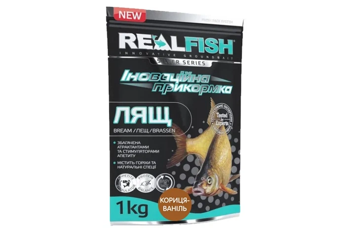 Прикормка Real Fish Лещ (корица-ваниль) 1кг (8203001005) - Фото 1 Прикормка Real Fish Лещ (корица-ваниль) 1кг (8203001005) - изображение 1
