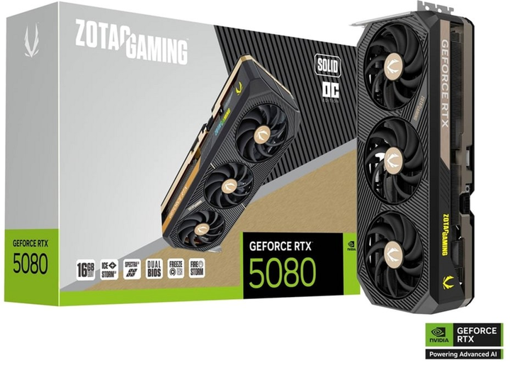 Karta graficzna Zotac PCI-Ex GeForce RTX 5080 Gaming Solid 16GB GDDR7 (256bit) (2640/30000) (HDMI, 3 x DisplayPort) (ZT-B50800J-10P) - obraz 8