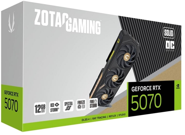 Karta graficzna Zotac PCI-Ex GeForce RTX 5070 Gaming Solid 12GB GDDR7 (192bit) (2542/28000) (HDMI, 3 x DisplayPort) (ZT-B50700J-10P) - obraz 7