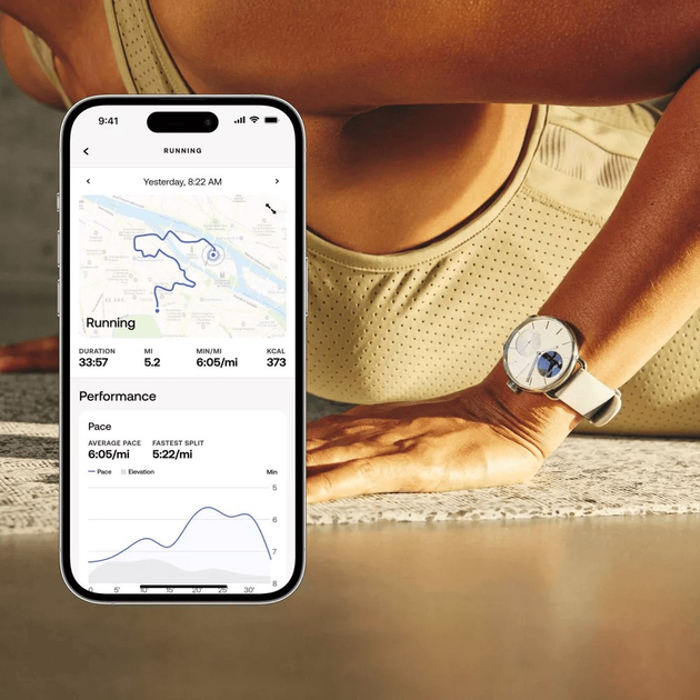 Смарт-годинник Withings ScanWatch 2 38mm Pearl White (HWA10-model 2-All-Int) - зображення 8