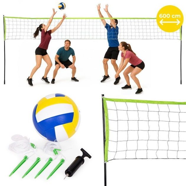 Siatka do siatkówki EcoToys składana wytrzymała 600 x 240 cm (5905817006076) - obraz 6