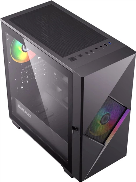 Корпус GameMax Cyclops BG з 2 ARGB вентиляторами - Фото 3 Корпус GameMax Cyclops BG з 2 ARGB вентиляторами - зображення 3