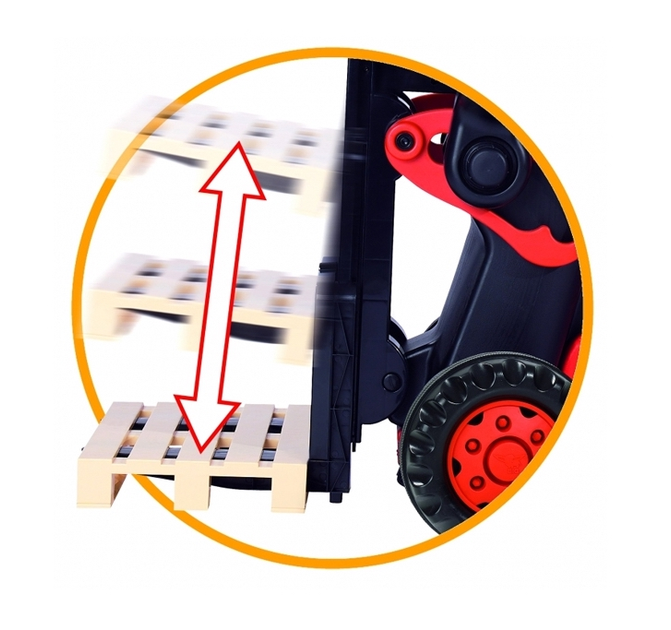 Wózek widłowy na pedały BIG Linde Forklift 56580 (4004943565806) - obraz 5