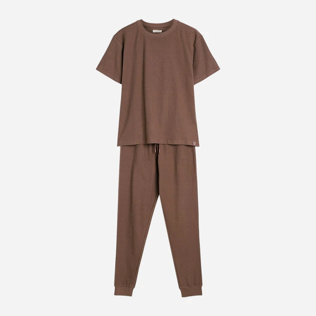 Піжама (футболка + штани) жіноча бавовняна Henderson Nilsa 43349-84X S Коричнева (5903972548455) - зображення 6