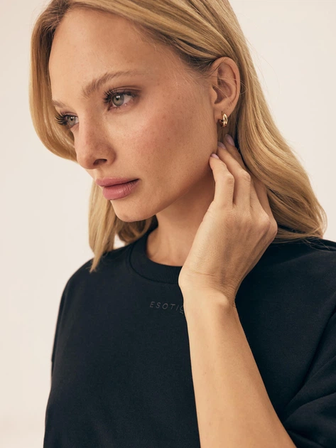 Koszulka damska oversize bawełniana Esotiq Ruthie 42493-99X XL Czarna (5903972504611) - obraz 4