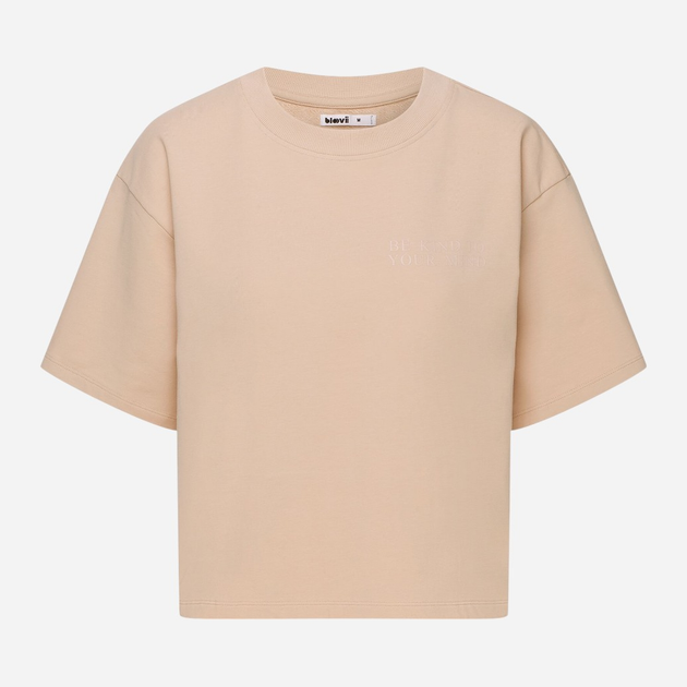 Koszulka damska oversize bawełniana Bloovii Menola 42568-08X XS Beżowa (5903972548288) - obraz 6