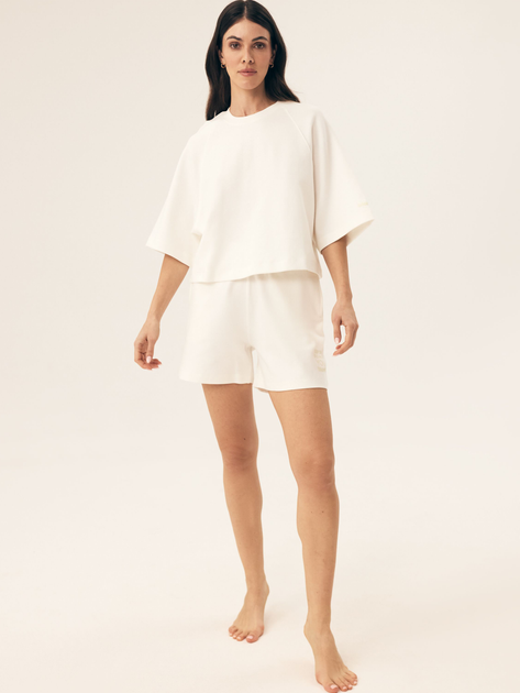 Koszulka damska oversize bawełniana Bloovii Mavere 43066-01X L Kremowa (5903972580196) - obraz 3