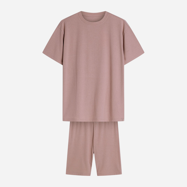 Піжама (футболка + шорти) жіноча Henderson Nueva 42682-08X L Бежева (5903972378809) - зображення 6