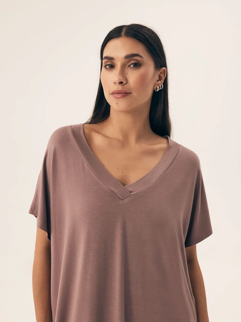 Нічна сорочка жіноча великого розміру Henderson Noves 42710-84X 2XL Коричнева (5903972378663) - зображення 4