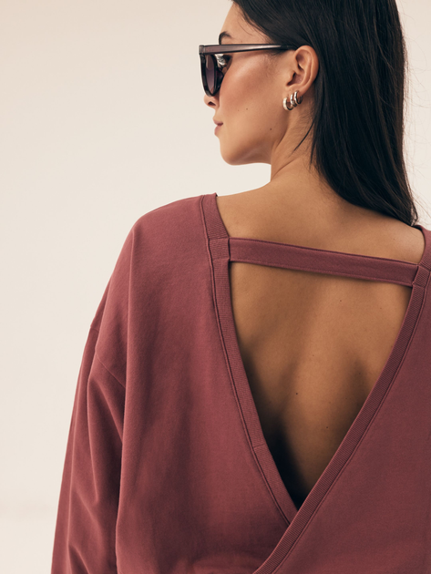 Piżama damska z szortami i długim rękawem bawełniana Henderson Nimes 42772-83X XL Brązowa (5903972390351) - obraz 5