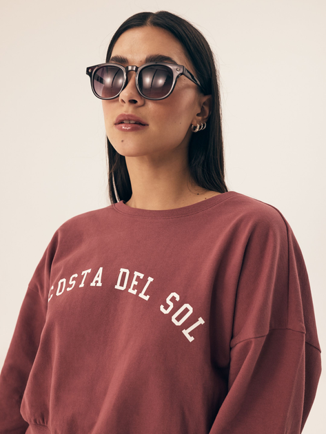 Piżama damska z szortami i długim rękawem bawełniana Henderson Nimes 42772-83X XL Brązowa (5903972390351) - obraz 6