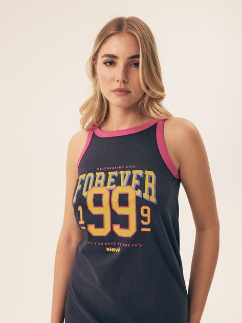 Нічна сорочка жіноча бавовняна Bloovii Forever 43063-59X S Темно-синя (5903972576878) - зображення 4