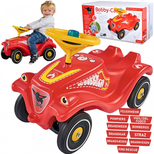 Толокар BIG Bobby Car Пожежна 56128 (4004943561280) - зображення 3