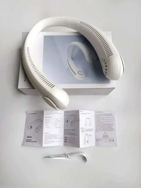 Мини вентилятор на шею NECK COOLER Аккумуляторный гибкий вентилятор для спорта - изображение 4