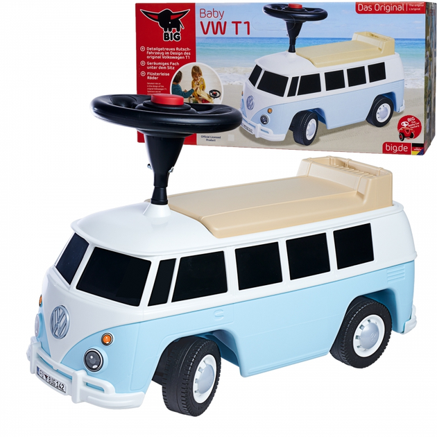 Jeździk BIG VW T1 Kamper Niebieski 55321 (4004943553216) - obraz 4