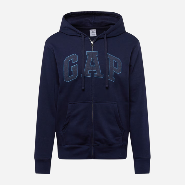 Bluza męska rozpinana streetwear z kapturem GAP V-Heritage Logo Fz 499917-03 S Granatowa - obraz 5
