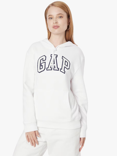 Bluza damska z kapturem kangurka GAP V-Gap Heritage Po Hd 463506-21 S Biała - obraz 1