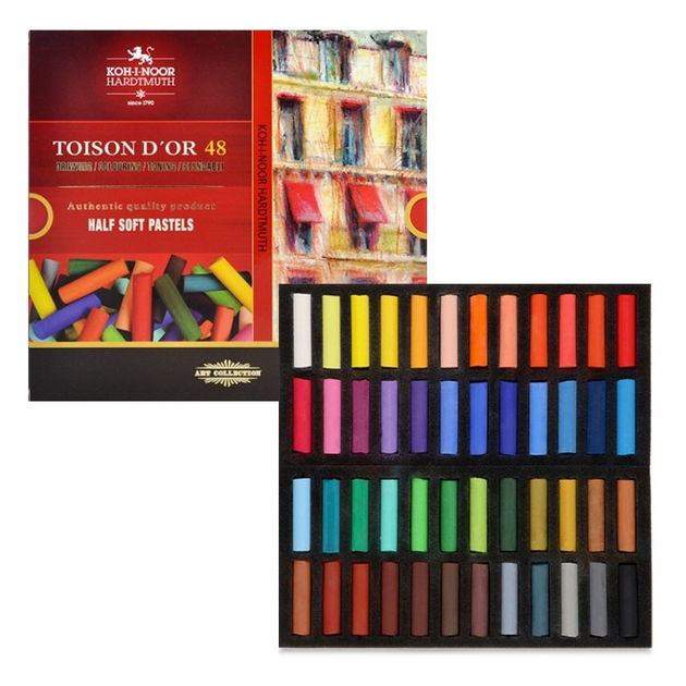 Половинки сухої пастелі Koh-i-Noor Toison D'or 48 кольорів 8546 (8593539332510) - зображення 1