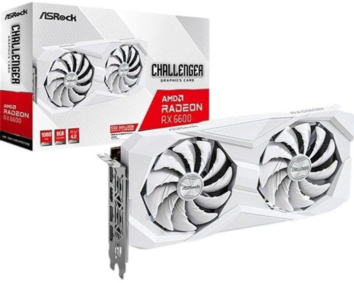 Karta graficzna ASRock PCI-Ex Radeon RX 6600 Challenger White 8GB GDDR6 (128bit) (2491/14000) (HDMI, 3 x DisplayPort) (90-GA4UZZ-00UANF) - obraz 5