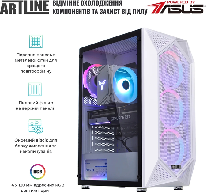 Комп'ютер ARTLINE Gaming X49WHITE (X49WHITEv63) - зображення 2