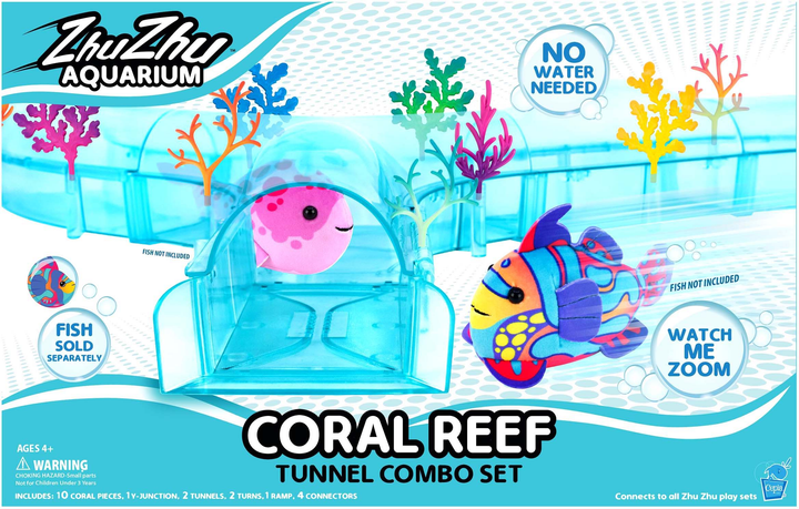 Zestaw zabawek Zhu Zhu Aquarium Coral Reef Tunnel Combo Set Z1012 (810051826852) - obraz 1