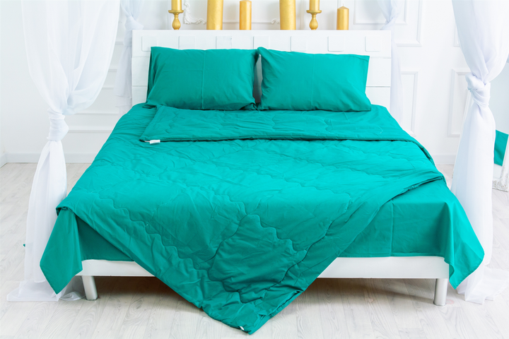 Літній постільний комплект MirSon №2510 EcoSilk 17-4735 Caterina Ковдра + 2 подушки 40x60 + 2 наволочки + простирадло від Rozetka на платформі USKIDKA Акція на Літній постільний комплект MirSon №2510 EcoSilk 17-4735 Caterina Ковдра + 2 подушки 40x60 + 2 наволочки + простирадло від Rozetka