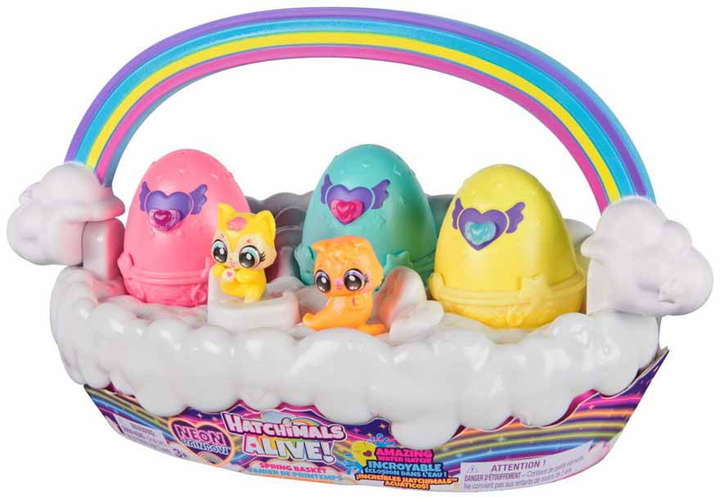 Zestaw Hatchimals Alive Neon Rainbow Basket 6072741 (681147062993) - obraz 5