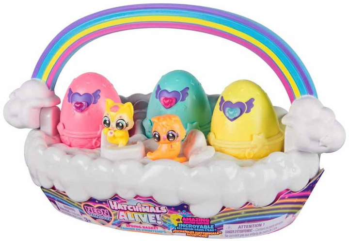 Zestaw Hatchimals Alive Neon Rainbow Basket 6072741 (681147062993) - obraz 6