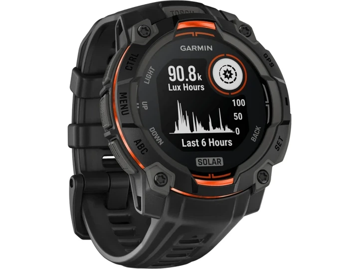 Смарт-годинник Garmin Instinct 3 45mm Solar Black with Black Band (010-02934-00) - изображение 3