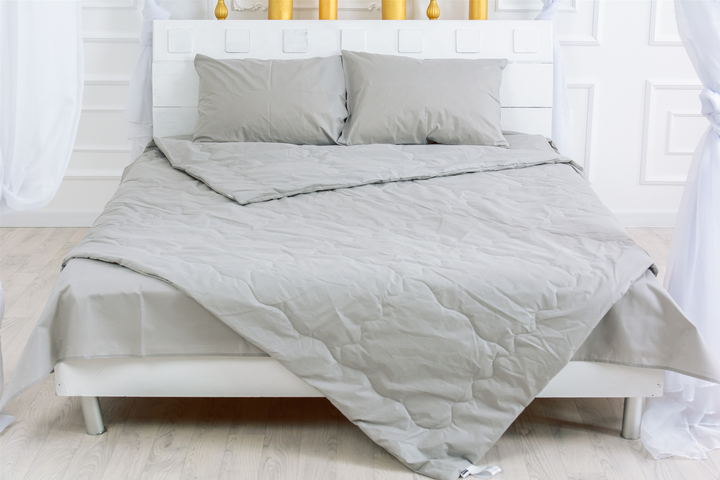 Літній постільний комплект MirSon №2596 Евкаліпт 16-5703 Light Gray 2 ковдри + 2 подушки 50x70 + 2 наволочки + простирадло від Rozetka на платформі USKIDKA Акція на Літній постільний комплект MirSon №2596 Евкаліпт 16-5703 Light Gray 2 ковдри + 2 подушки 50x70 + 2 наволочки + простирадло від Rozetka