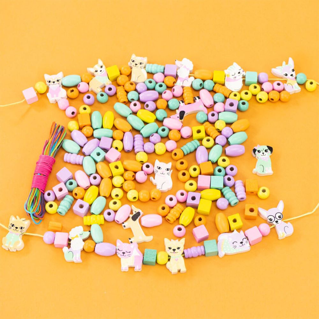Набір для створення біжутерії Nice Group Wooden Beads Тваринки (8056779870254) - зображення 9
